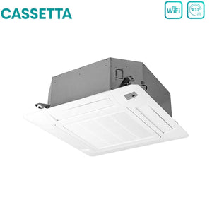 Climatizzatore Condizionatore Hisense Dual Split a Cassetta 12+12 con 3AMW72U4RFA R-32 Wi-Fi Optional 12000+12000 con Telecomando e Pannello Incluso - Novità