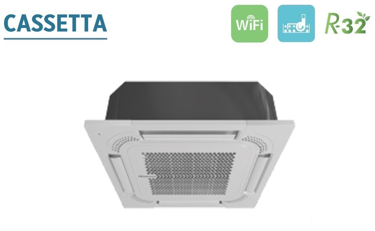 Climatizzatore Condizionatore Hisense Quadri Split a Cassetta 9+9+12+12 con 4AMW81U4RAA R-32 Wi-Fi Optional 9000+9000+12000+12000 con Telecomando e Pannello Incluso - Novità