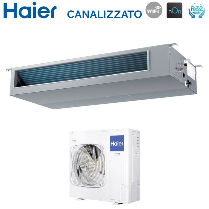 Climatizzatore Condizionatore Haier Inverter Canalizzato Canalizzabile Media Prevalenza 36000 Btu AD105S2SM3FA Trifase R-32 Wi-Fi Optional Nessun Comando