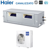 Climatizzatore Condizionatore Haier Inverter Canalizzato Canalizzabile Alta Prevalenza 48000 Btu ADH140H1ERG Trifase R-32 Wi-Fi Optional Comando a filo Haier YR-E16B