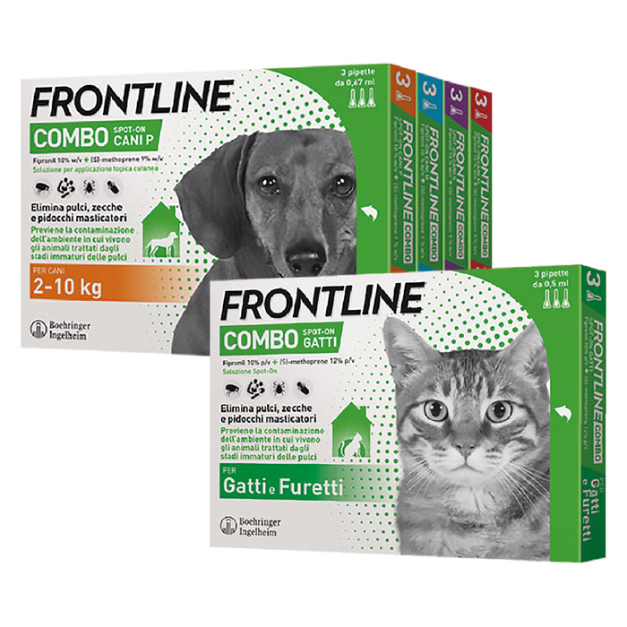 ANTIPARASSITARIO 'FRONTLINE COMBO' gatti - 6 pipette ml 0,5 FRONTLINE