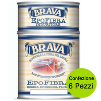 Multipack 6 pz resina epofibra epossidica fluida brava da litri 0,750 impregnazione e incollaggio