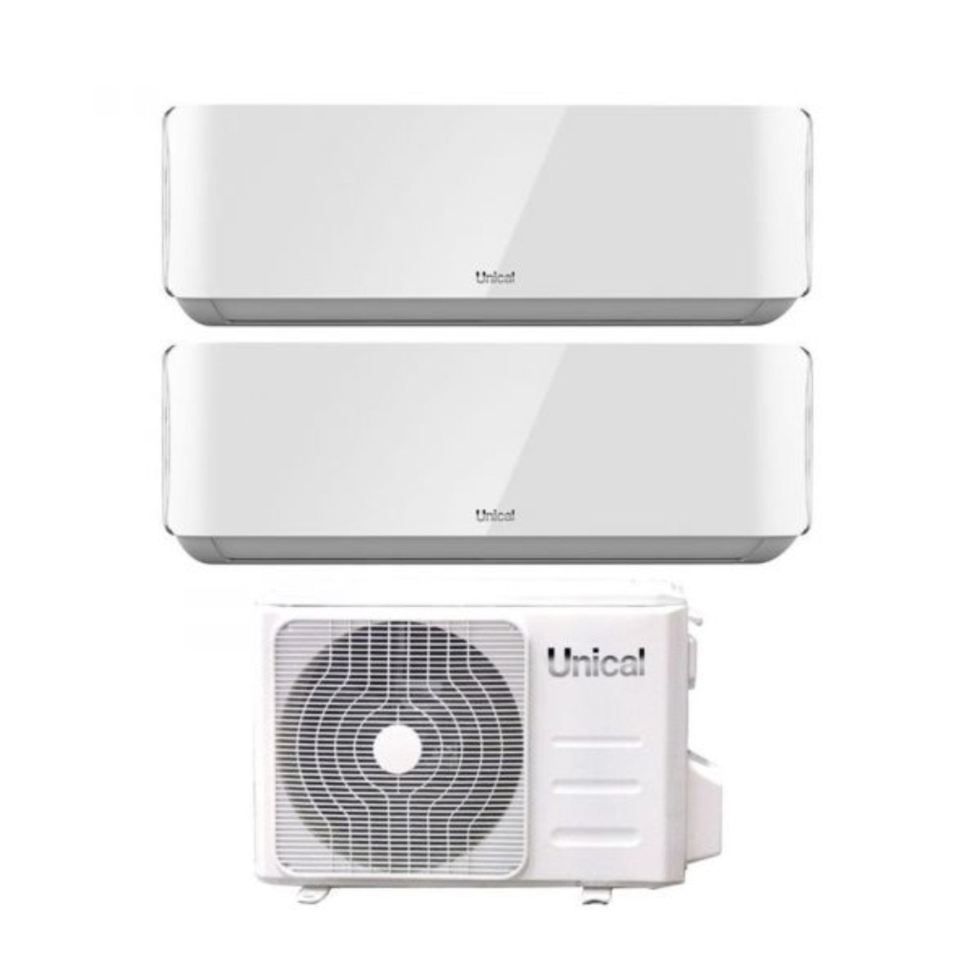 Climatizzatore Condizionatore Unical Dual Split Inverter serie AIR CRISTAL 10+13 con XMX2 18HE R-32 Wi-Fi Optional 10000+13000