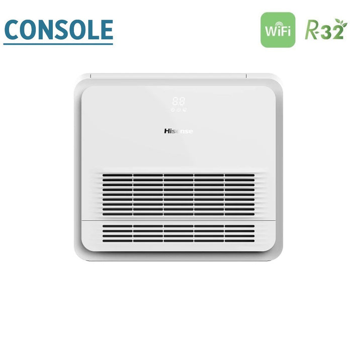 Climatizzatore Condizionatore Hisense Dual Split Console 9+9 con 2AMW35U4RGC R-32 Wi-Fi Optional Telecomando di Serie Incluso 9000+9000