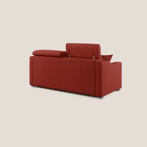 Divano Letto 3 Posti 211x100x98 cm in Tessuto Rosso