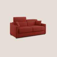 Divano Letto 3 Posti 191x100x98 cm in Tessuto Rosso