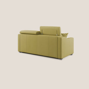 Divano Letto 3 Posti 211x100x98 cm in Tessuto Giallo