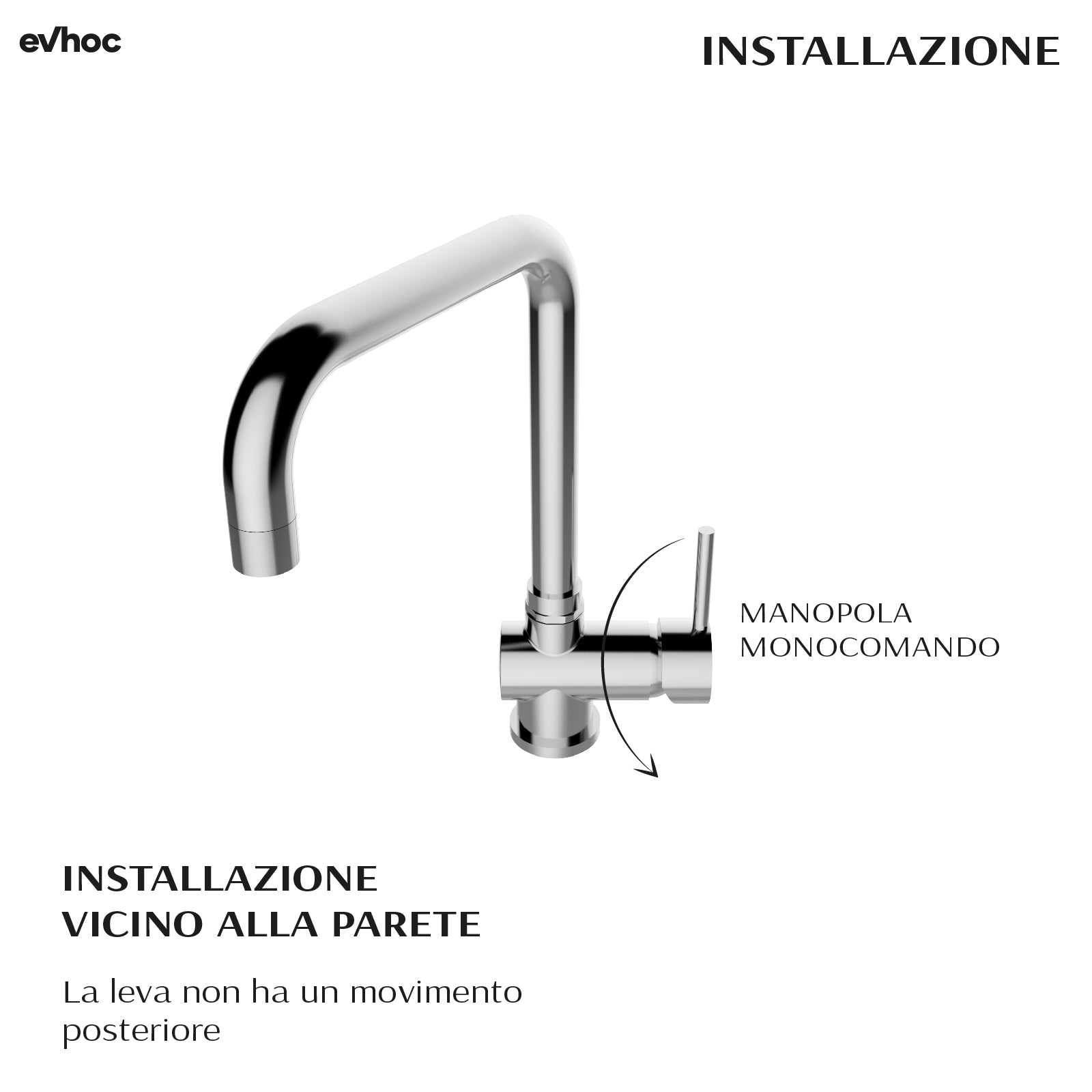 Miscelatore Evhoc ANTARES in ottone cromato