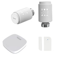 Kit 2 Valvole Termostatiche Wi-Fi per Termosifoni + Sensore Porta e Finestre Bimar AP30.KIT