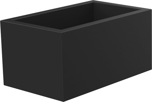 Vaso Rettangolare 80x40x50 cm in Resina Arkema Modulo Cassetta Nero