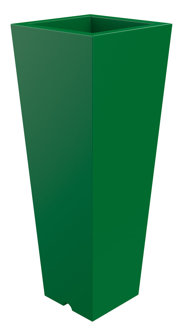 Vaso 34x86 cm in Resina Arkema Quadro 86 Verde Scuro