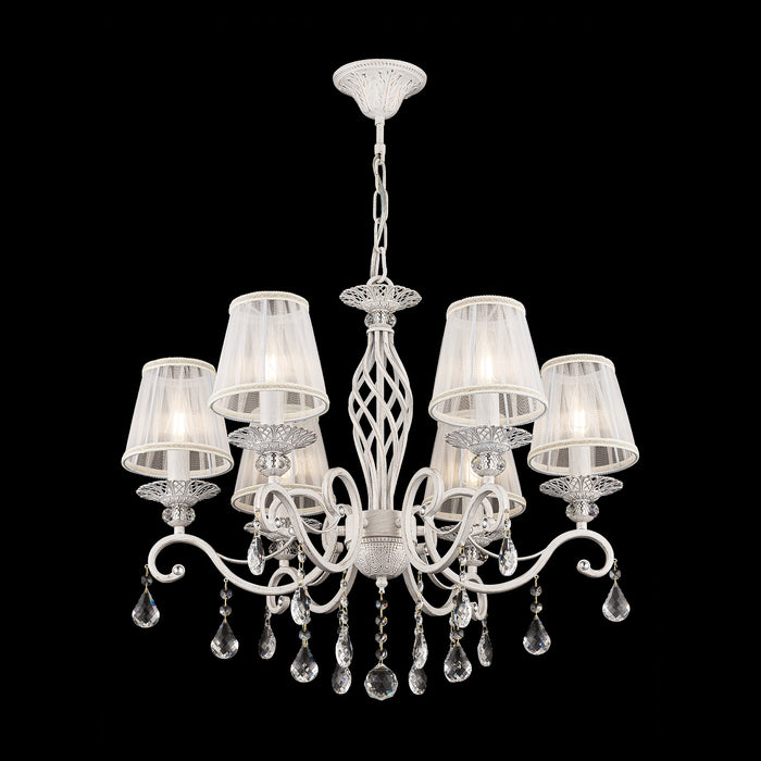 Lampadario Elegant in Metallo Grace Bianco con Oro