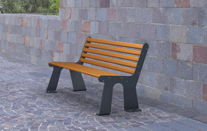 Panchina 3 Posti da Esterno 172x66x81,5 cm in Acciaio Zincato con Schienale Antracite e Marrone