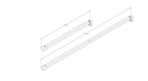 BRACCIO ASTA DI SUPPORTO IN ACCIAIO PER VETRO WALK-IN REGOLABILE DA 65 A 120 CM 