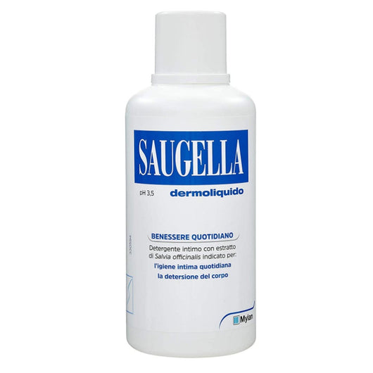 Saugella dermoliquido detergente per l'igiene intima 5 flaconi da 500 ml ciascuno