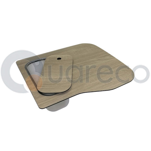 Tagliere Elleci Element Fox 360 con Vaschetta in materiale HPL Quercia ATH130QU