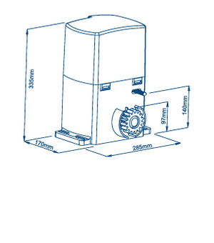 AUTOMAZIONE CANCELLO SCORREVOLE VDS AT PLUS 2500 230V FINO A 2500 KG A3500