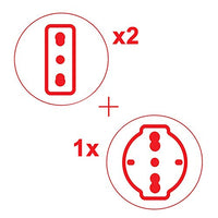 Adattatore Triplo Con Interruttore Spina 10A 2 Prese 10/16A Bipasso + 1 Presa Schuko 250V Bianco XSL1061