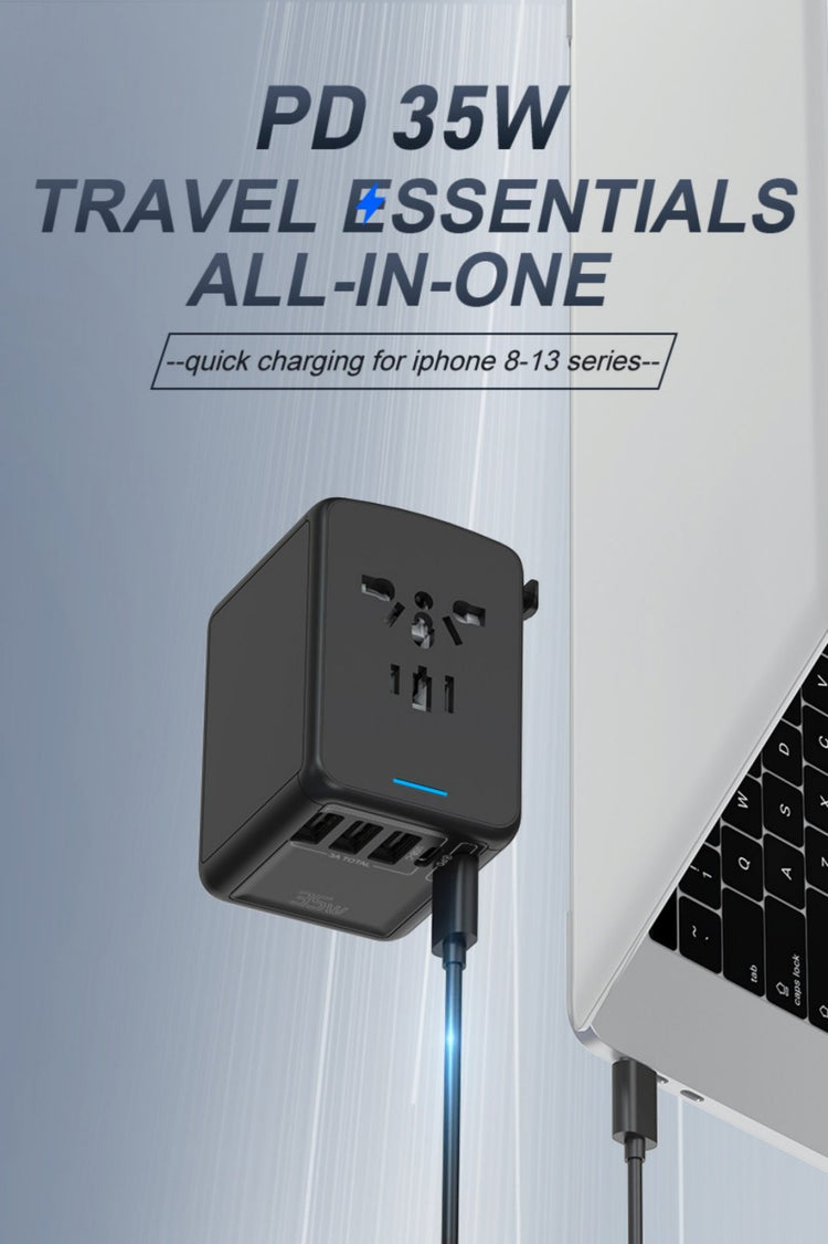Adattatore Viaggio USB C USB A 35W Ricarica Veloce Quick Charger