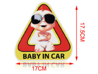 Adesivo Baby In Car Forma Triangolo Misura 17,5X17cm Adesivo Per Bambini In Auto