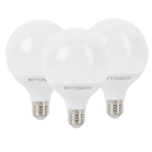 Lampadina led globo e27 12watt resa 70watt risparmio energetico 2700k pezzi 3