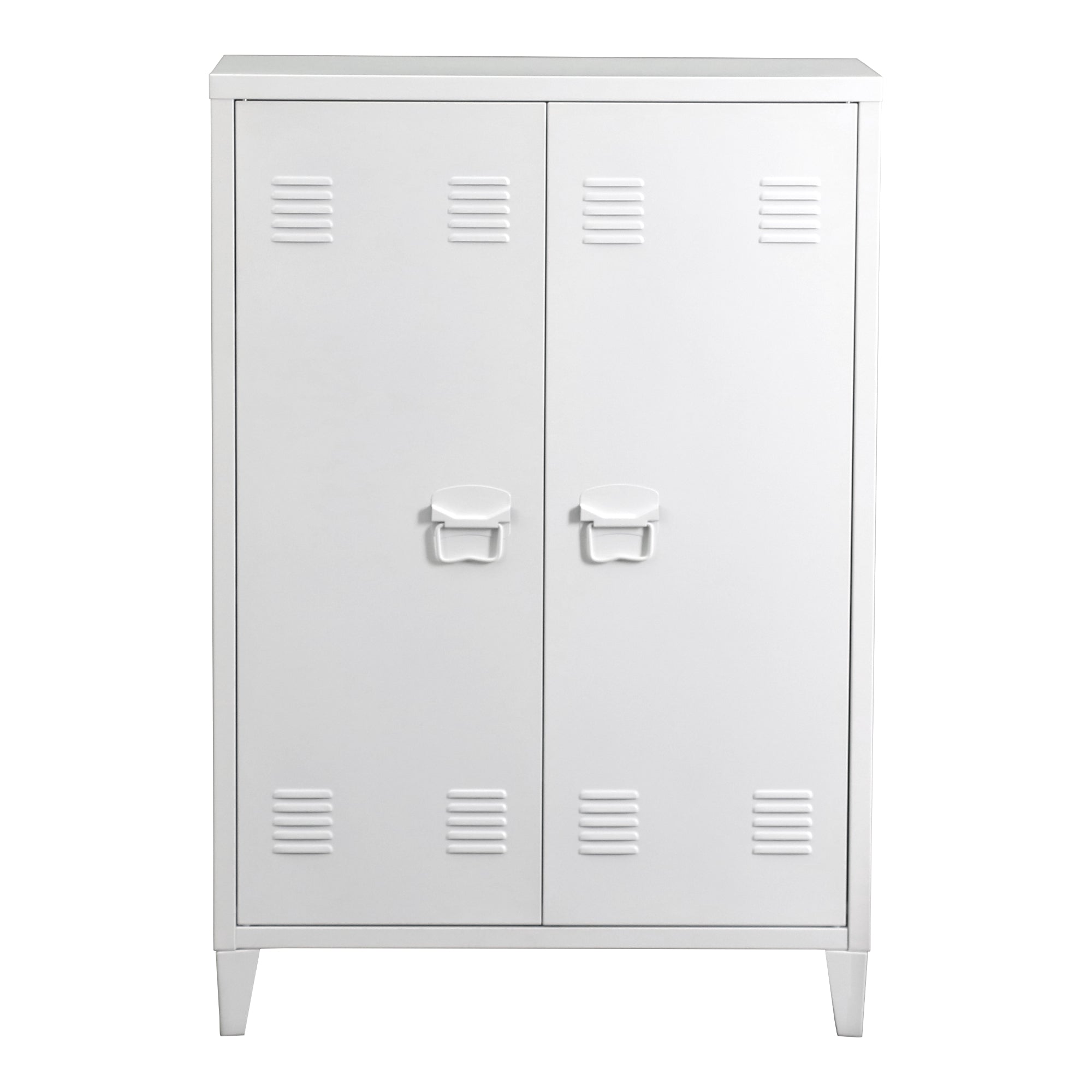 Armadietto da Ufficio Oripää in Acciaio 110 x 75 x 33 cm Bianco [en.casa]