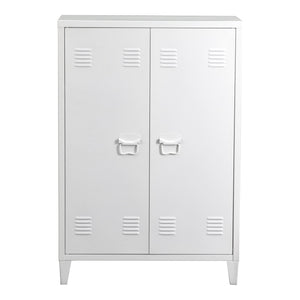 Armadietto da Ufficio Oripää in Acciaio 110 x 75 x 33 cm Bianco [en.casa]