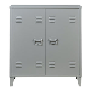 Armadietto da Ufficio Oripà¤à¤ in Acciaio 90 x 80 x 33 cm Grigio scuro [en.casa]