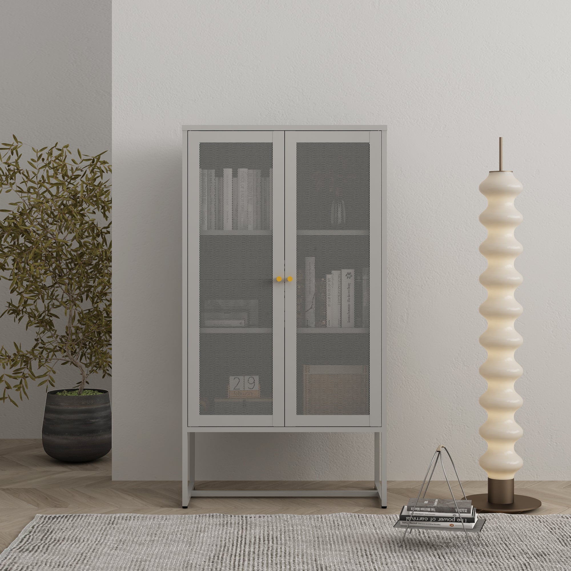 Armadio da Stoccaggio Sund in Acciaio 150 x 80 x 40 cm Grigio [en.casa]