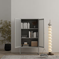 Armadio da Stoccaggio Sund in Acciaio 150 x 80 x 40 cm Grigio [en.casa]