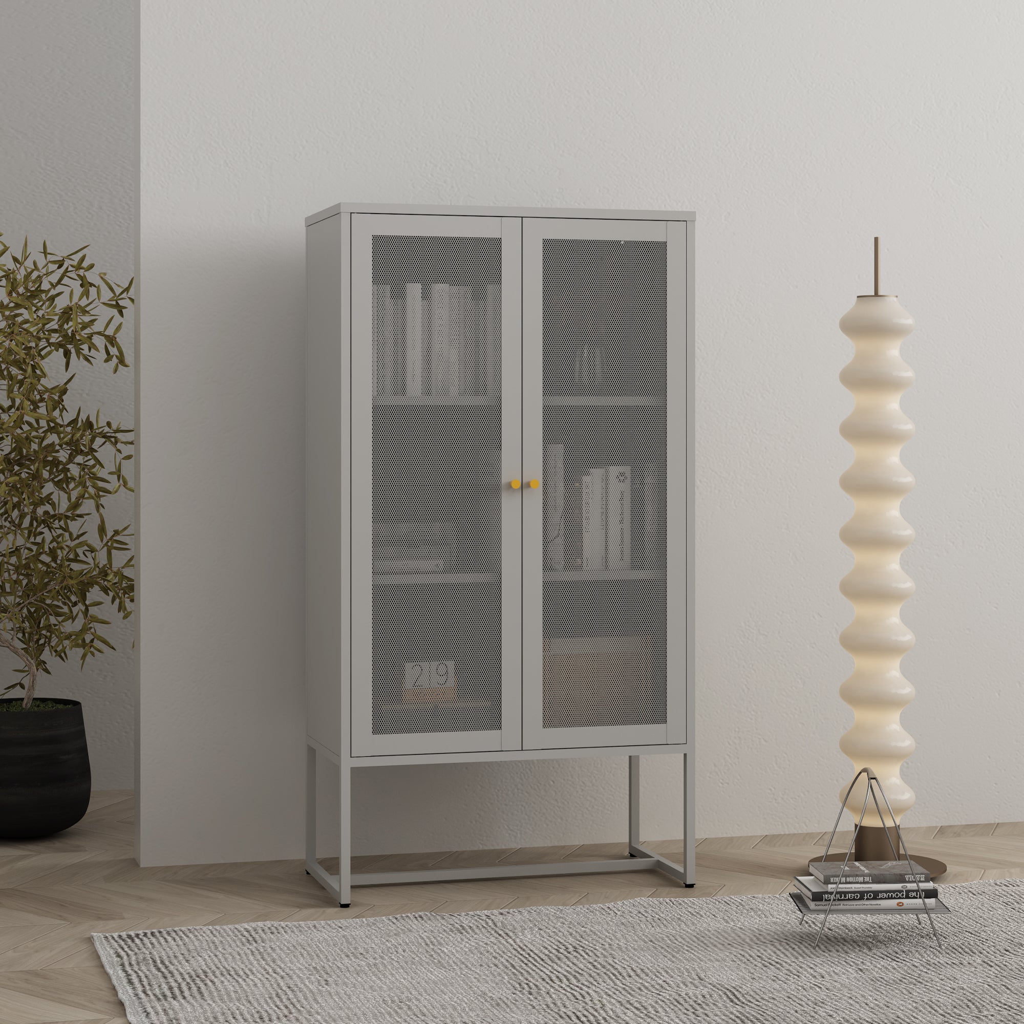 Armadio da Stoccaggio Sund in Acciaio 150 x 80 x 40 cm Grigio [en.casa]