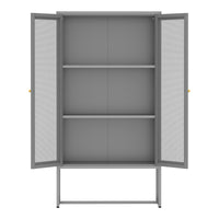 Armadio da Stoccaggio Sund in Acciaio 150 x 80 x 40 cm Grigio [en.casa]