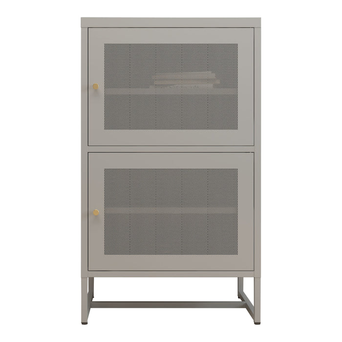 Armadietto da Stoccaggio Sund in Acciaio 102 x 60 x 40 cm Grigio [en.casa]