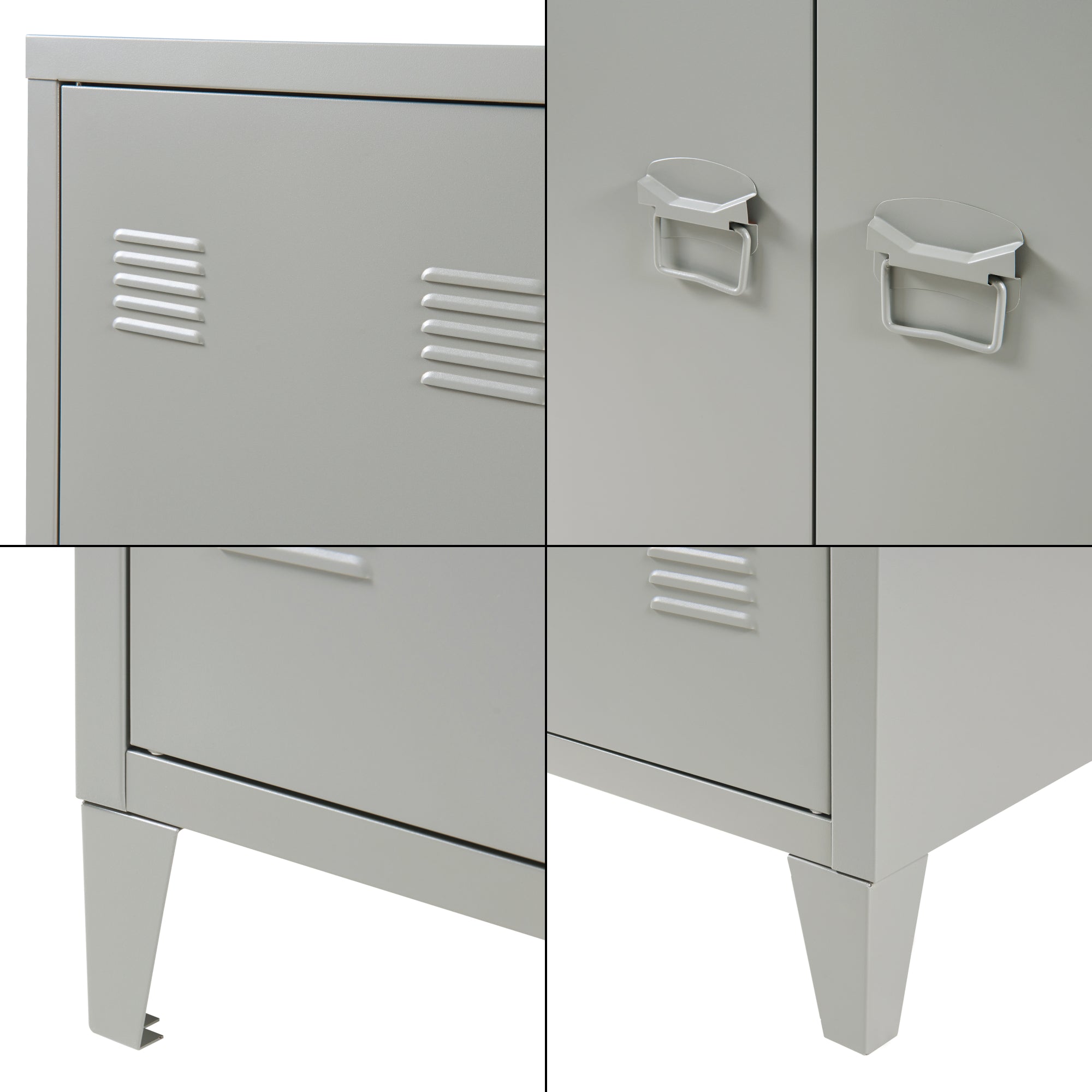 Armadietto da Ufficio Oripà¤à¤ in Acciaio 110 x 75 x 33 cm Grigio Scuro [en.casa]