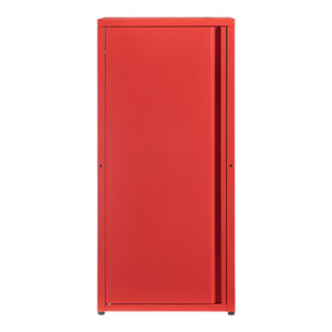 Armadio a Colonna Burlöv in Metallo Mobile per Archivio 88 x 40 x 35 cm Rosso [en.casa]