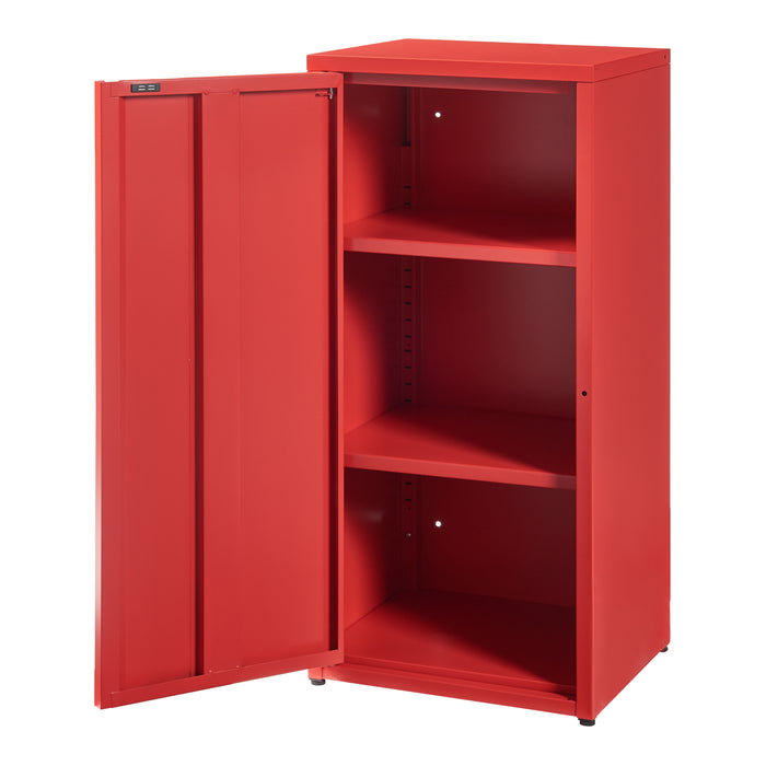 Armadio a Colonna Burlöv in Metallo Mobile per Archivio 88 x 40 x 35 cm Rosso [en.casa]