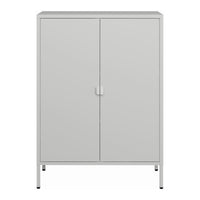 Armadio da Ufficio Hailuoto per Archivio 110 x 80 x 40 cm Acciaio Grigio chiaro [en.casa]