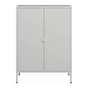 Armadio da Ufficio Hailuoto per Archivio 110 x 80 x 40 cm Acciaio Grigio chiaro [en.casa]