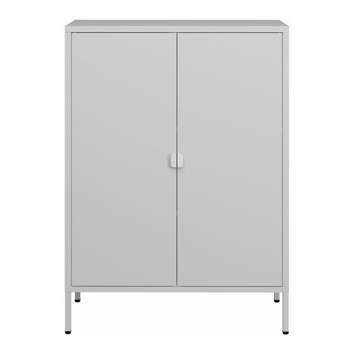 Armadio da Ufficio Hailuoto per Archivio 110 x 80 x 40 cm Acciaio Grigio chiaro [en.casa]