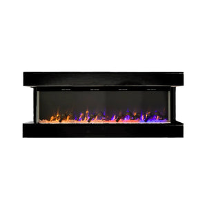 Caminetto elettrico ALARO NERO TEMPO STYLE con cornice di legno effetto fuoco 3 colorazioni 750 - 1.500 W