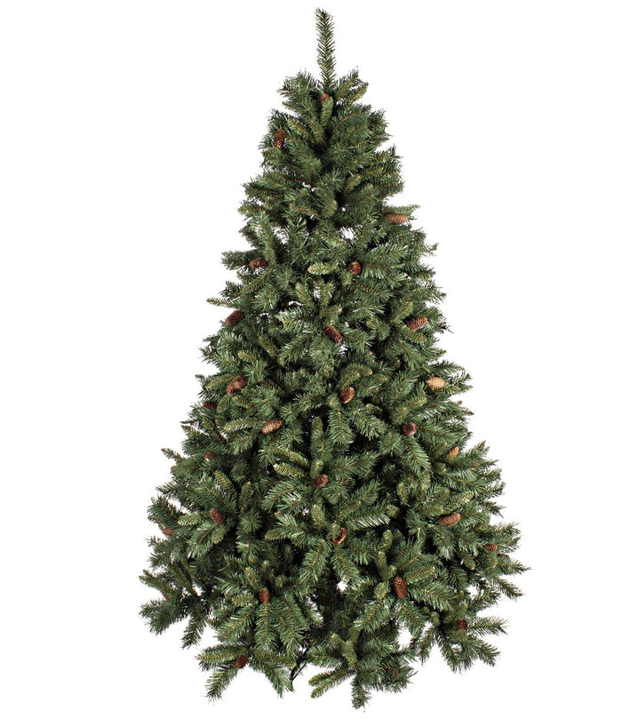 Albero di natale verde con pigne h.210 cm Bizzotto Cone Lux