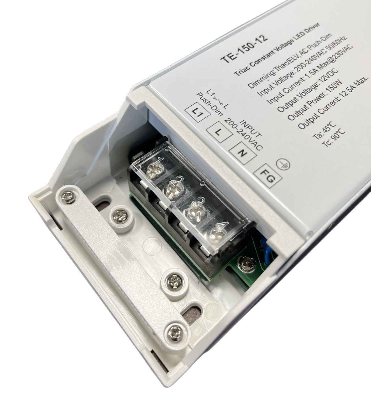 Alimentatore Dimmerabile CV 12V 150W Triac ELV Pulsante N.O. Varialuce Su 220V Per Striscia Led TE-150-12