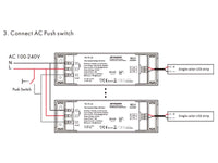 Alimentatore Dimmerabile CV 12V 75W Triac + Pulsante N.O. Varialuce Su 220V Per Striscia Led 12V TE-75-12