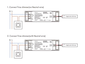 Alimentatore Dimmerabile CV 12V 75W Triac + Pulsante N.O. Varialuce Su 220V Per Striscia Led 12V TE-75-12