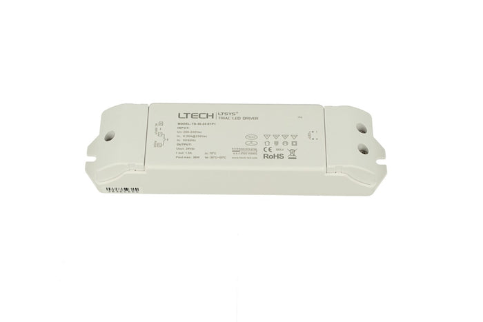 Alimentatore Dimmerabile CV 24V 36W Triac ELV Pulsante N.O. 3 In 1 Varialuce Su 220V