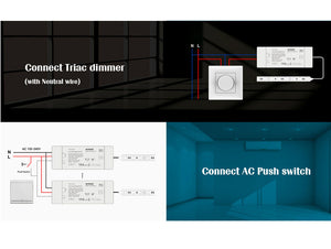 Alimentatore Dimmerabile CV 24V 75W Triac + Pulsante N.O. Varialuce Su 220V Per Striscia Led 24V TE-75-24