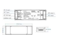 Alimentatore Dimmerabile CV 24V 75W Triac + Pulsante N.O. Varialuce Su 220V Per Striscia Led 24V TE-75-24