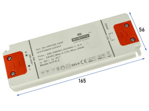 Alimentatore Trasformatore Slim 24V 100W 4,17A 17mm SNAPPY SNP100-24VF