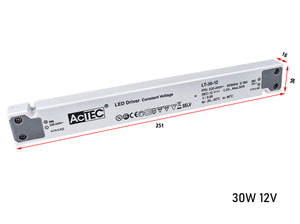 Alimentatore Ultra Slim Sottile 30W 12V Trasformatore CV Per Striscia Led Profili Alluminio