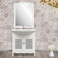 Mobile bagno lavabo shabby per piccoli spazi - 85 cm